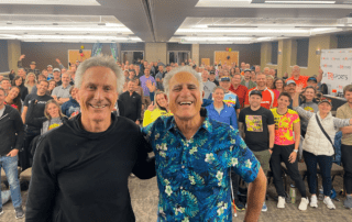 Mark Allen and Bob Babbit with the Salt Lake Tri Club